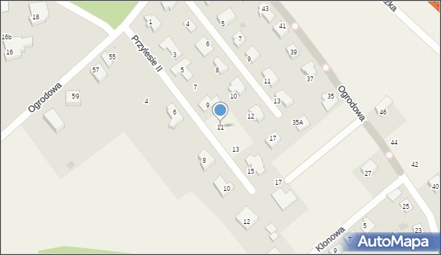Juszkowo, Przylesie II, 11, mapa Juszkowo
