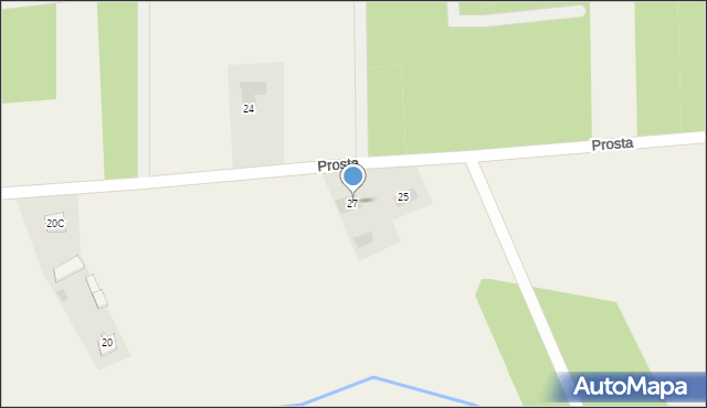 Kalinowo, Prosta, 27, mapa Kalinowo