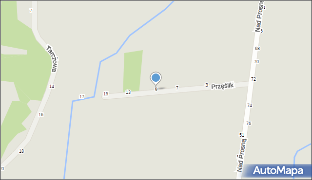 Kalisz, Przęślik, 9, mapa Kalisza