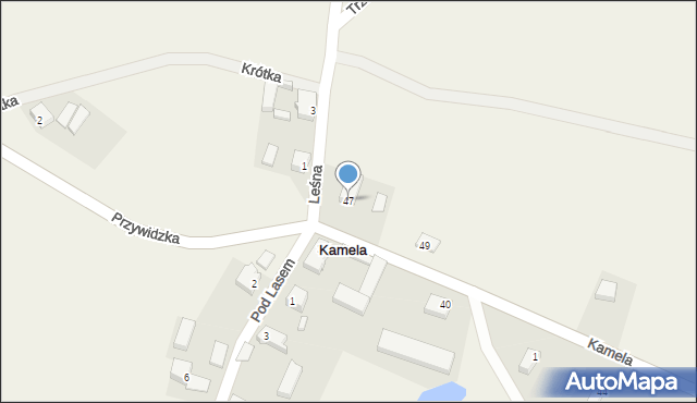 Kamela, Przywidzka, 47, mapa Kamela