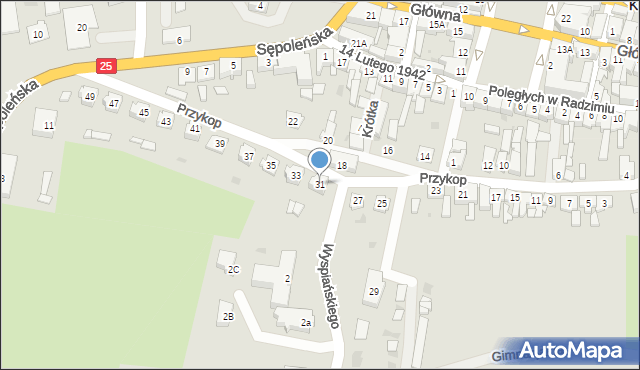 Kamień Krajeński, Przykop, 31, mapa Kamień Krajeński