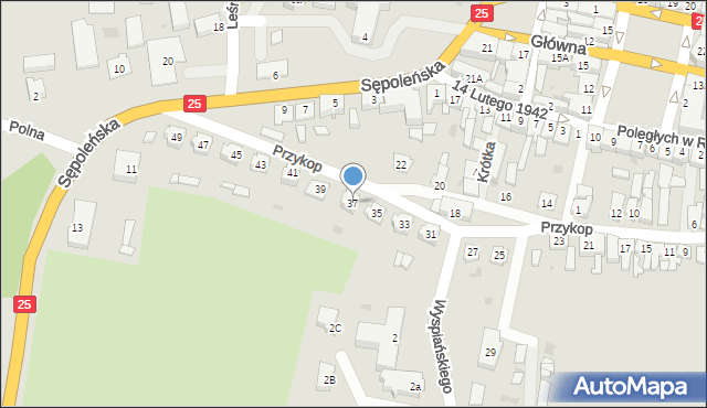 Kamień Krajeński, Przykop, 37, mapa Kamień Krajeński