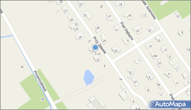 Kamionka, Przy Stawie, 13, mapa Kamionka