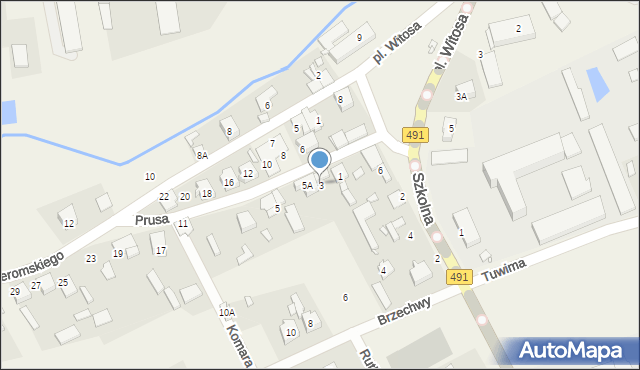 Kamyk, Prusa Bolesława, 3, mapa Kamyk