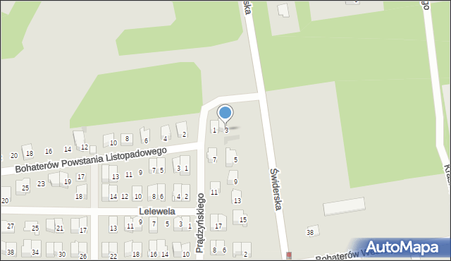 Karczew, Prądzyńskiego Ignacego, gen., 3, mapa Karczew