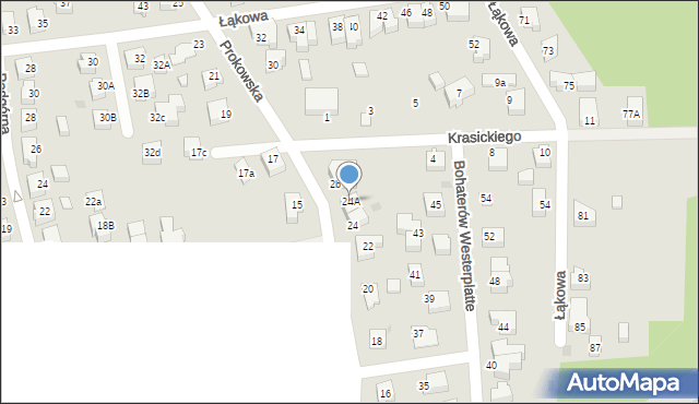 Kartuzy, Prokowska, 24A, mapa Kartuzy