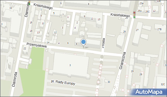 Katowice, Przemysłowa, 1, mapa Katowic