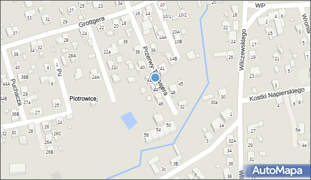 Katowice, Przerwy-Tetmajera Kazimierza, 44, mapa Katowic