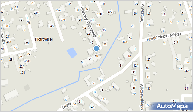 Katowice, Przerwy-Tetmajera Kazimierza, 50, mapa Katowic