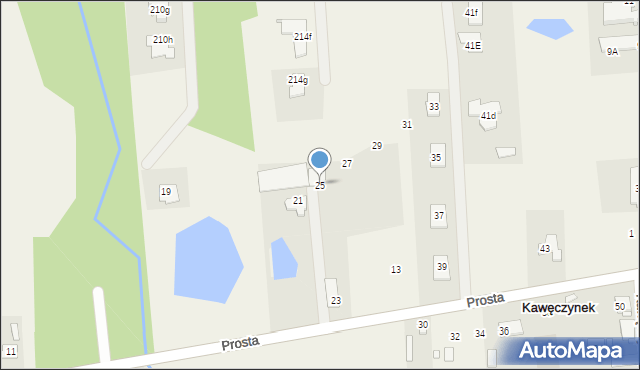 Kawęczynek, Prosta, 25, mapa Kawęczynek