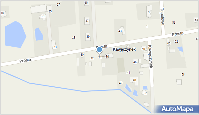 Kawęczynek, Prosta, 34, mapa Kawęczynek