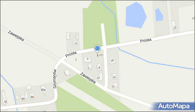 Kawęczynek, Prosta, 6, mapa Kawęczynek