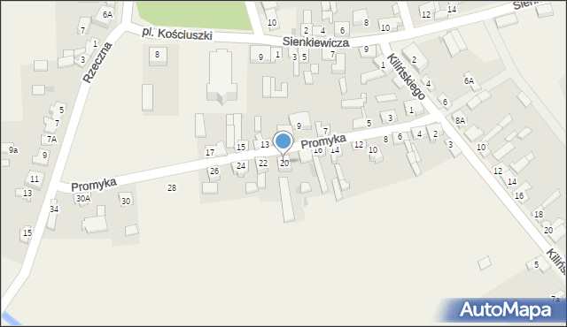 Kazimierz, Promyka, 20, mapa Kazimierz