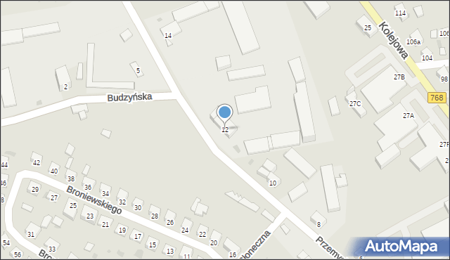 Kazimierza Wielka, Przemysłowa, 12, mapa Kazimierza Wielka