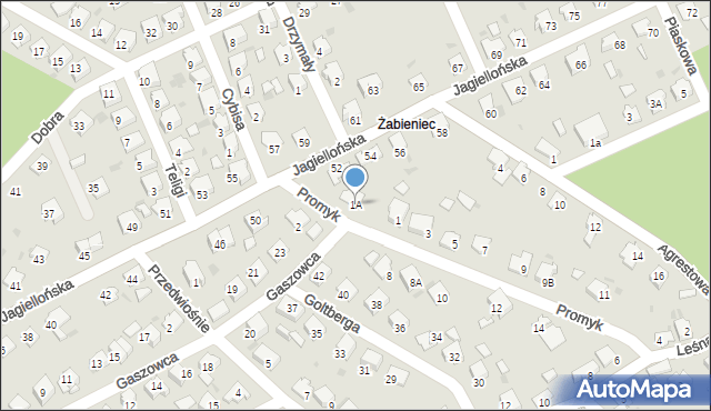 Kędzierzyn-Koźle, Promyk, 1A, mapa Kędzierzyna-Koźle