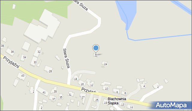 Kędzierzyn-Koźle, Przyjaźni, 22, mapa Kędzierzyna-Koźle