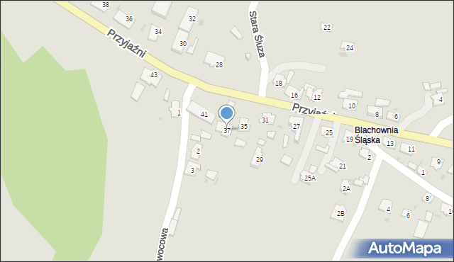 Kędzierzyn-Koźle, Przyjaźni, 37, mapa Kędzierzyna-Koźle