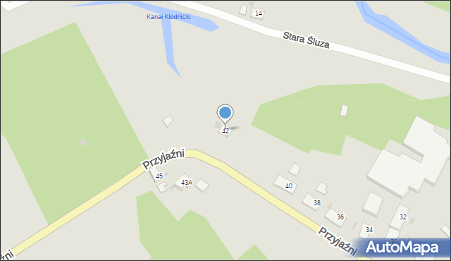 Kędzierzyn-Koźle, Przyjaźni, 42, mapa Kędzierzyna-Koźle