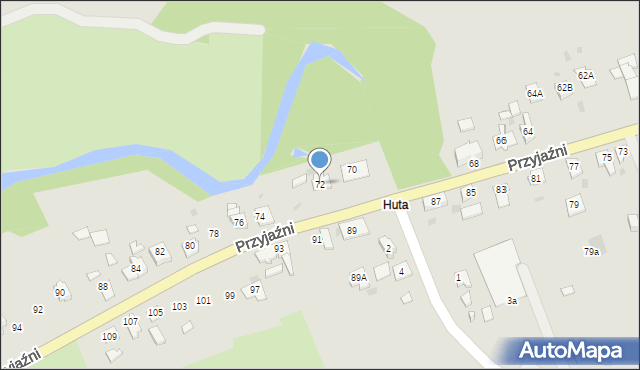 Kędzierzyn-Koźle, Przyjaźni, 72, mapa Kędzierzyna-Koźle