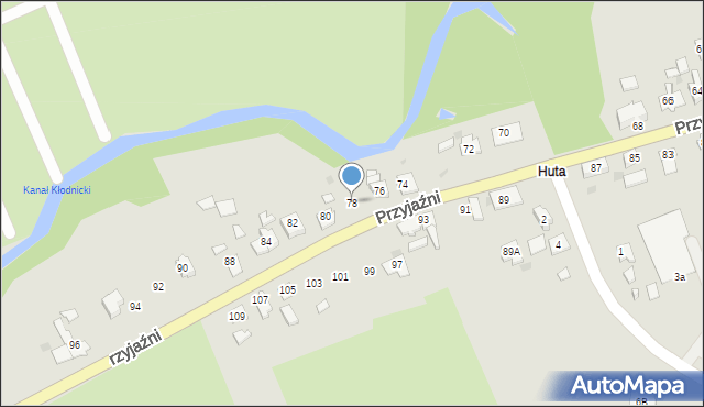 Kędzierzyn-Koźle, Przyjaźni, 78, mapa Kędzierzyna-Koźle