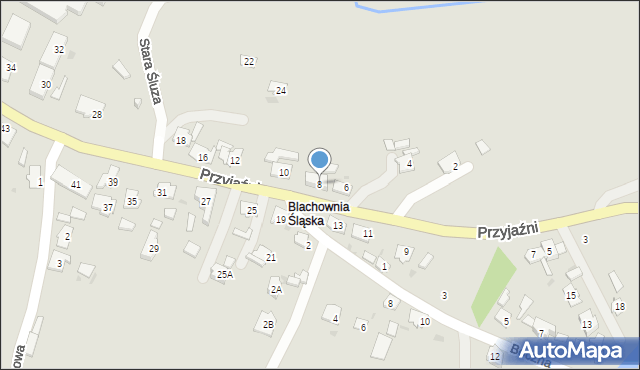 Kędzierzyn-Koźle, Przyjaźni, 8, mapa Kędzierzyna-Koźle