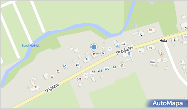 Kędzierzyn-Koźle, Przyjaźni, 82, mapa Kędzierzyna-Koźle