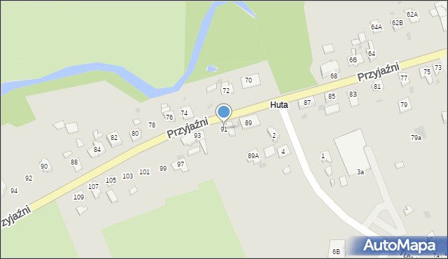 Kędzierzyn-Koźle, Przyjaźni, 91, mapa Kędzierzyna-Koźle