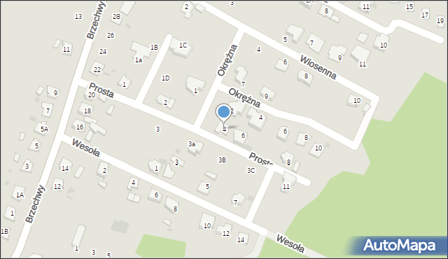 Kędzierzyn-Koźle, Prosta, 4, mapa Kędzierzyna-Koźle