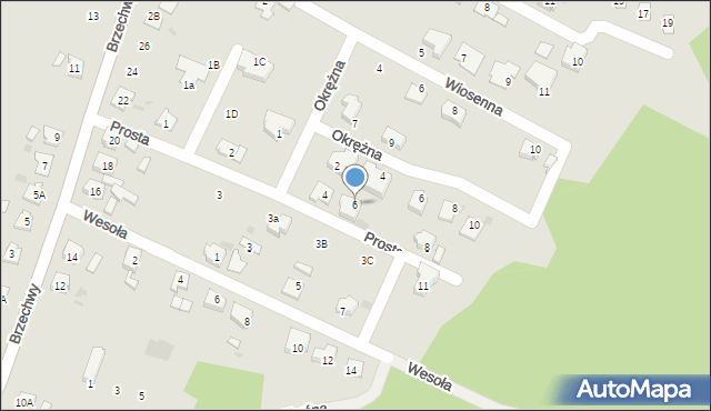 Kędzierzyn-Koźle, Prosta, 6, mapa Kędzierzyna-Koźle