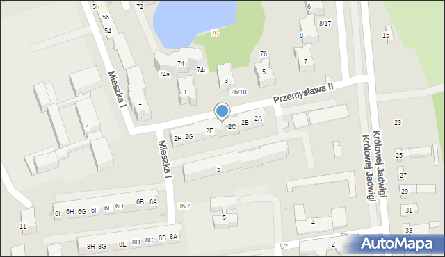 Kędzierzyn-Koźle, Przemysława II, 2D, mapa Kędzierzyna-Koźle