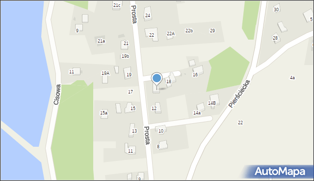 Kiczyce, Prosta, 12a, mapa Kiczyce