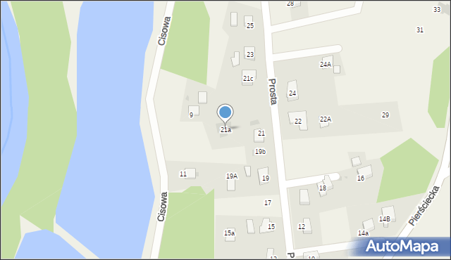 Kiczyce, Prosta, 21a, mapa Kiczyce