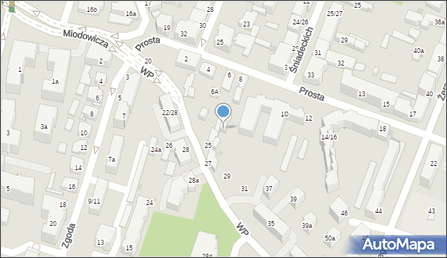 Kielce, Prosta, 8d, mapa Kielc