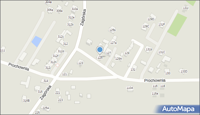 Kielce, Prochownia, 125, mapa Kielc