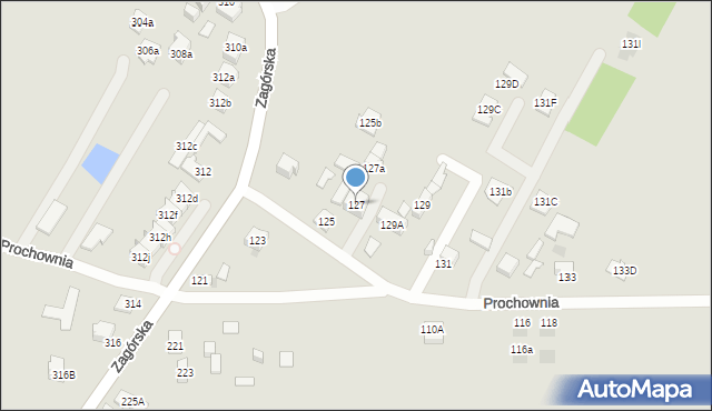Kielce, Prochownia, 127, mapa Kielc