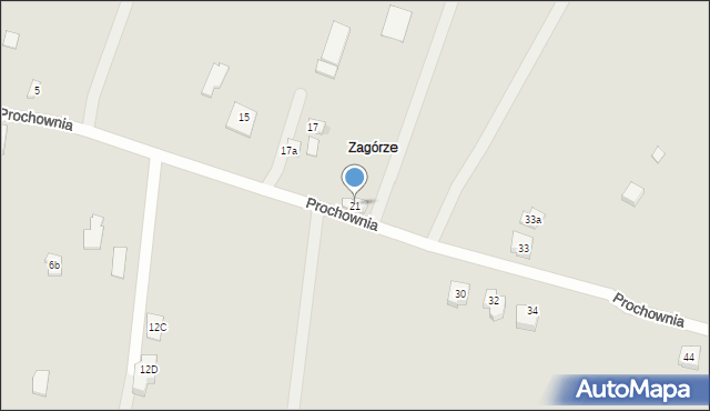 Kielce, Prochownia, 21, mapa Kielc