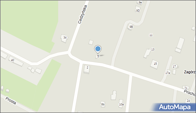 Kielce, Prochownia, 5, mapa Kielc