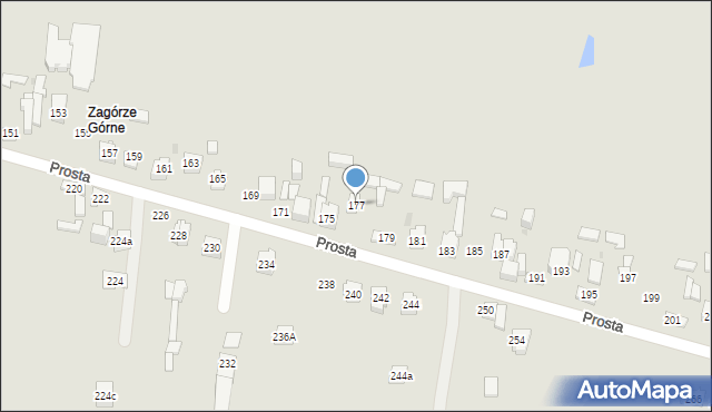 Kielce, Prosta, 177, mapa Kielc