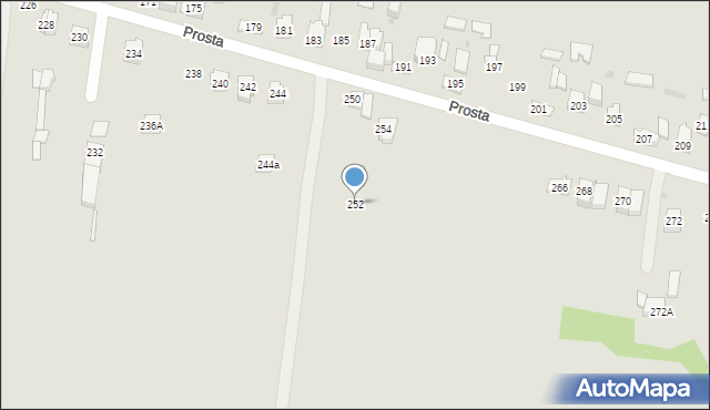 Kielce, Prosta, 252, mapa Kielc