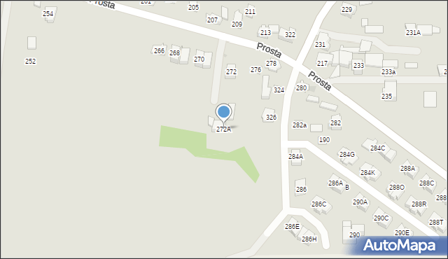 Kielce, Prosta, 272A, mapa Kielc