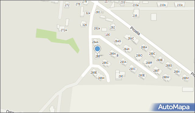 Kielce, Prosta, 286, mapa Kielc