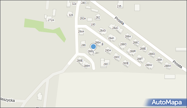 Kielce, Prosta, 286D, mapa Kielc