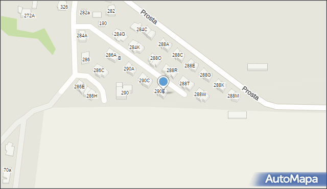 Kielce, Prosta, 290F, mapa Kielc