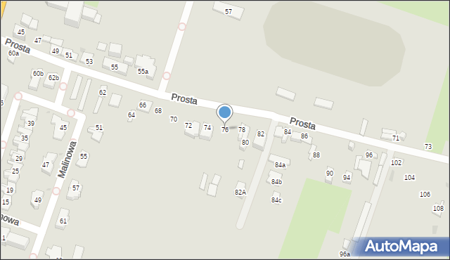 Kielce, Prosta, 76, mapa Kielc