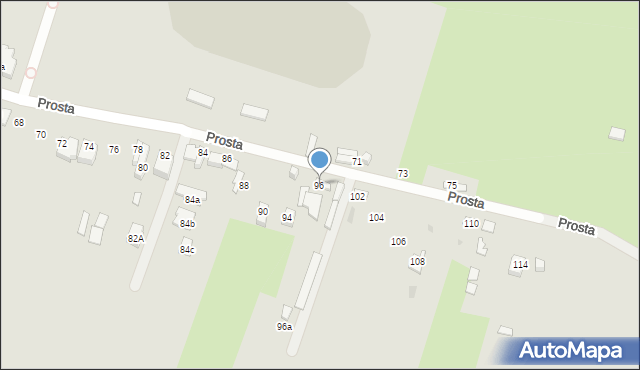 Kielce, Prosta, 96, mapa Kielc