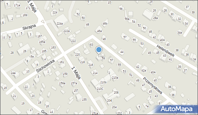 Kielce, Przemysłowa, 59A, mapa Kielc