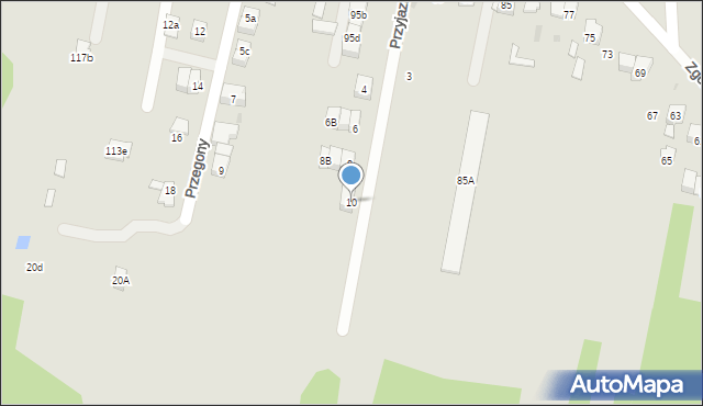 Kielce, Przyjazna, 10, mapa Kielc