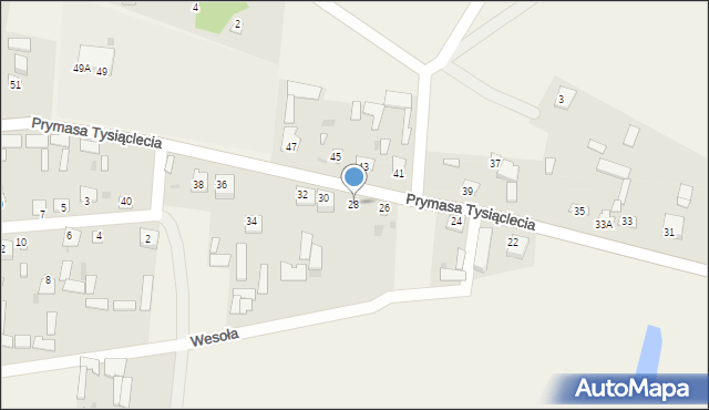 Kiełczew, Prymasa Tysiąclecia, 28, mapa Kiełczew