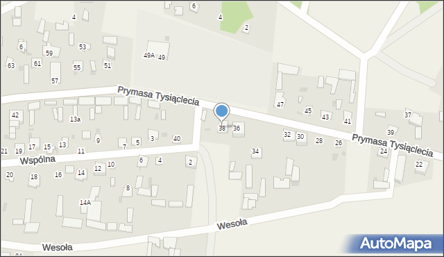 Kiełczew, Prymasa Tysiąclecia, 38, mapa Kiełczew