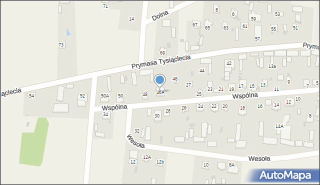 Kiełczew, Prymasa Tysiąclecia, 46A, mapa Kiełczew